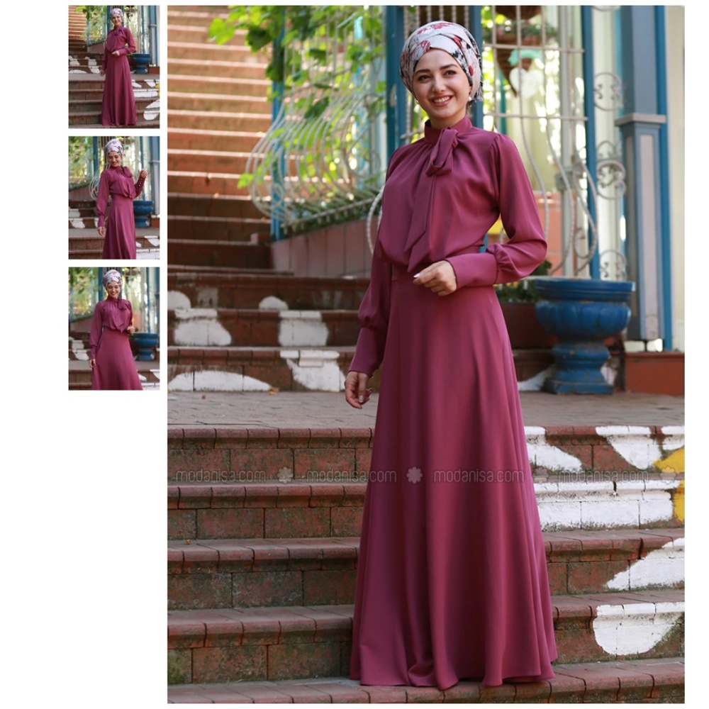 Fully Lined Dress (Color Plum)